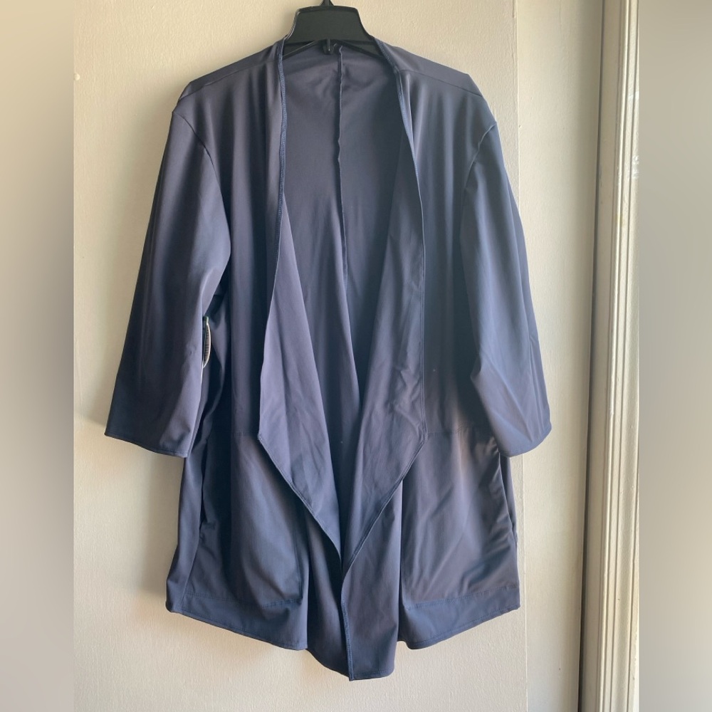 NWT Yoga Democracy Roam Free Plus Size Oversized Navy Blue Cardigan Jacket 3XL - Picture 7 of 13